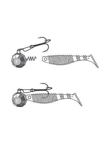 Fanatik Lead and Screw with Carabiner / Svins ar Skrūvi un Karabīni / Melns Shtopor