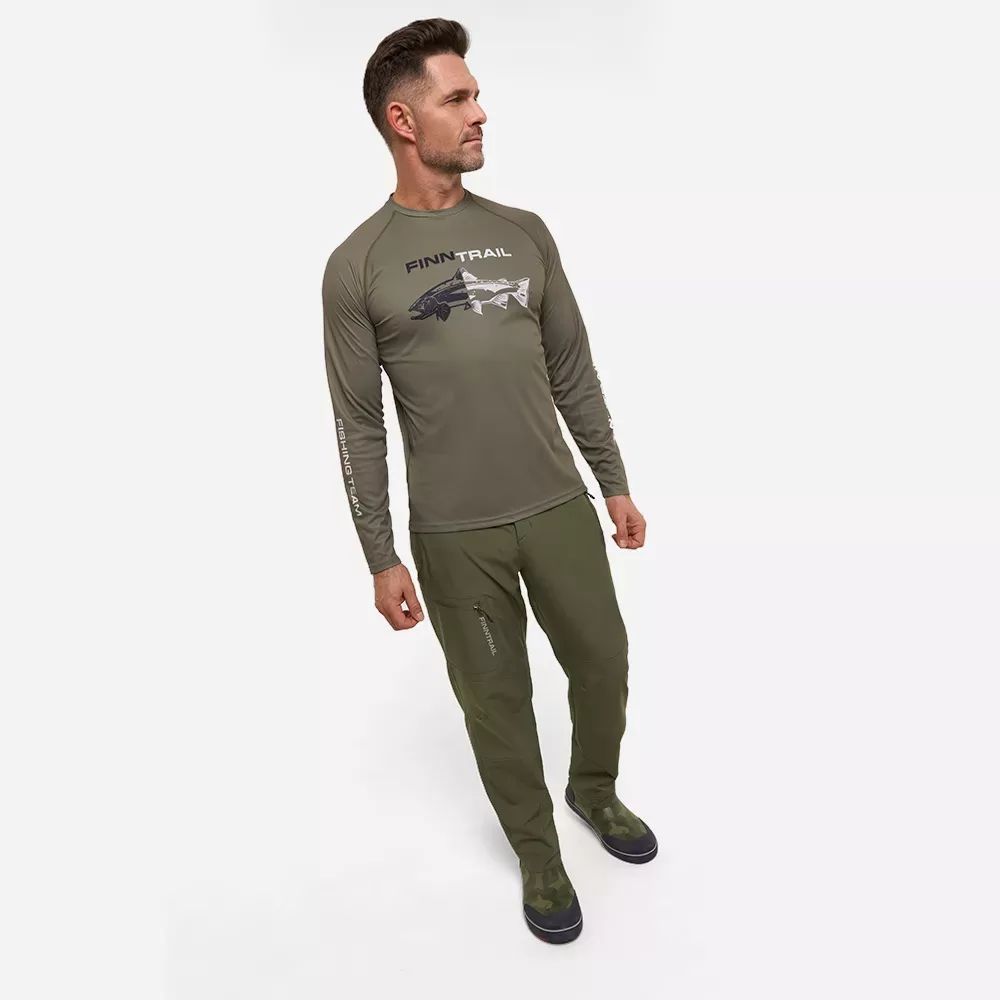 UPF 50 Krekls FINNTRAIL WAVE FISH KHAKI 6611