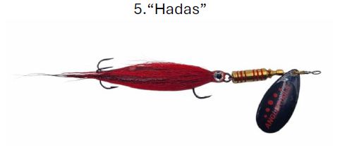 Rotiņš Anglertails 15cm / 12g - Roku darbs