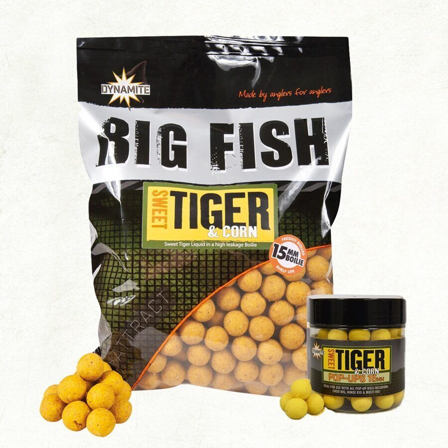 Dynamite 20mm Sweet Tiger & Corn Boilies, Saldās tīģerrieksta un kukurūzas boilas 1kg