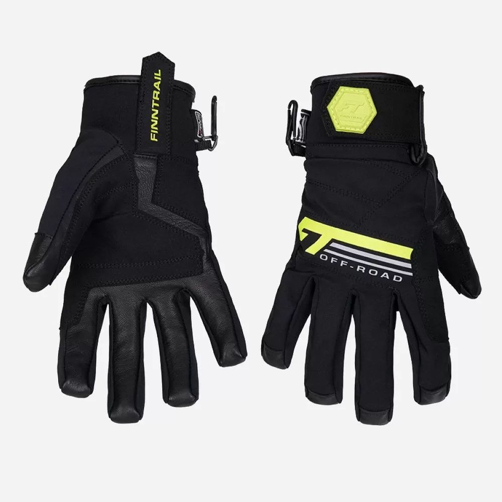 Cimdi FINNTRAIL GT OFF-ROAD GRAPHITEYELLOW