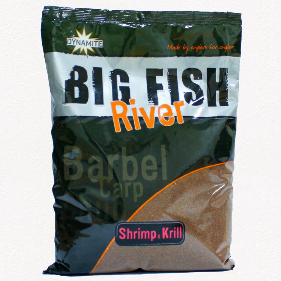 Big Fish River Groundbait – Shrimp & Krill, Garneļu un krila maltā barība 1.8kg