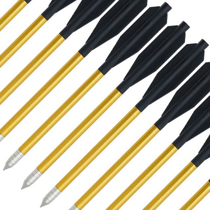 Anglo Arms Arbaleta Bultas - Alumīnija 16cm, 12gab zelta krāsā