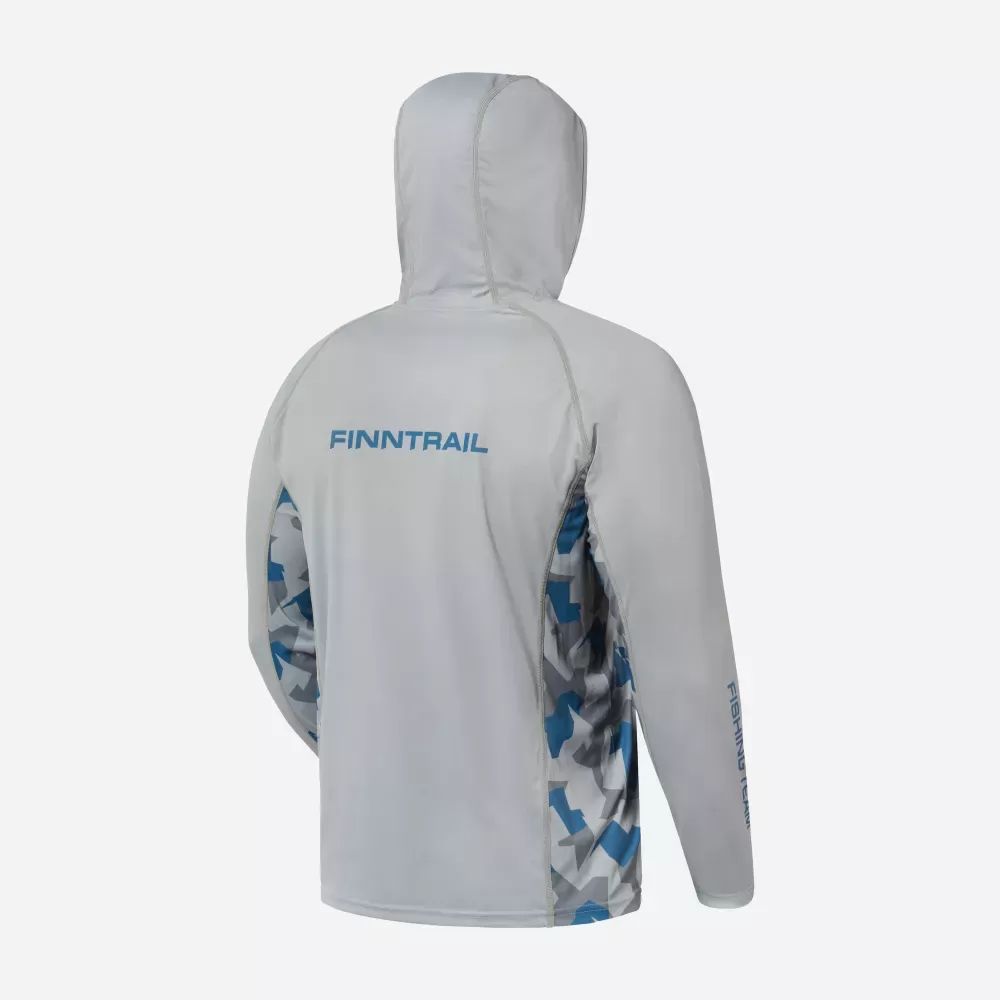 Finntrail long sleeve shirt Wave Big Fish , Krekls ar garajām rokām un kapuci pret UV starojumu