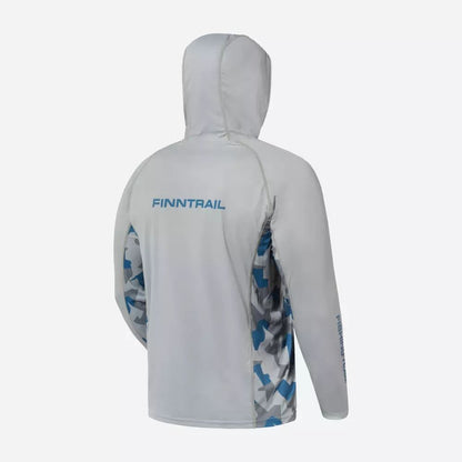 Finntrail long sleeve shirt Wave Big Fish , Krekls ar garajām rokām un kapuci pret UV starojumu