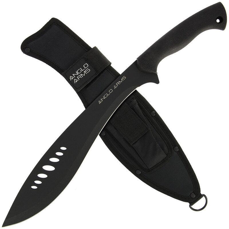 Anglo Arms Kukri stila 50cm melna mačete ar gumijas rokturi