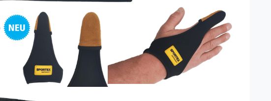 SPORTEX Finger protection Neoprene/leather , Ādas un neoprēna pirksta aizsargs iemetienam