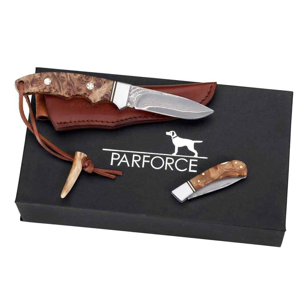 DAMASCUS medību un atlokāmā naža komlekts no PARFORCE dāvanu iepakojumā