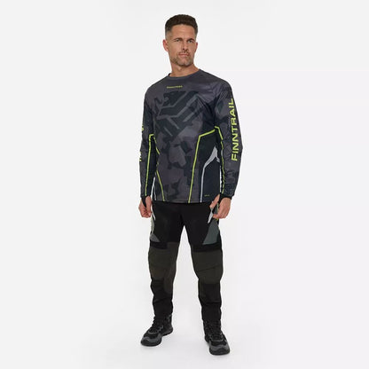 UPF 50 Krekls FINNTRAIL JERSEY 6600 CAMOSHADOWBLACK