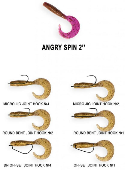 Silikona mānekļi Crazy Fish ANGRY SPIN 2"