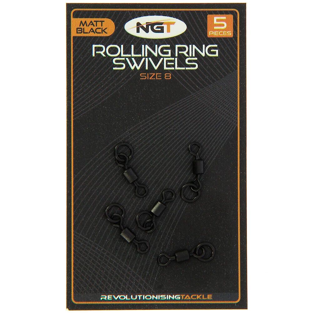 NGT ROLLING RING SWIVEL / MATT BLACK , 8. izmērs