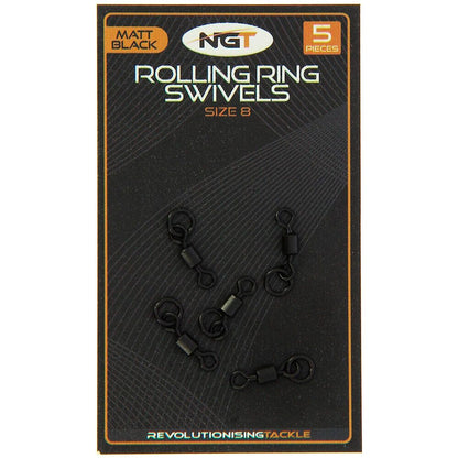 NGT ROLLING RING SWIVEL / MATT BLACK , 8. izmērs