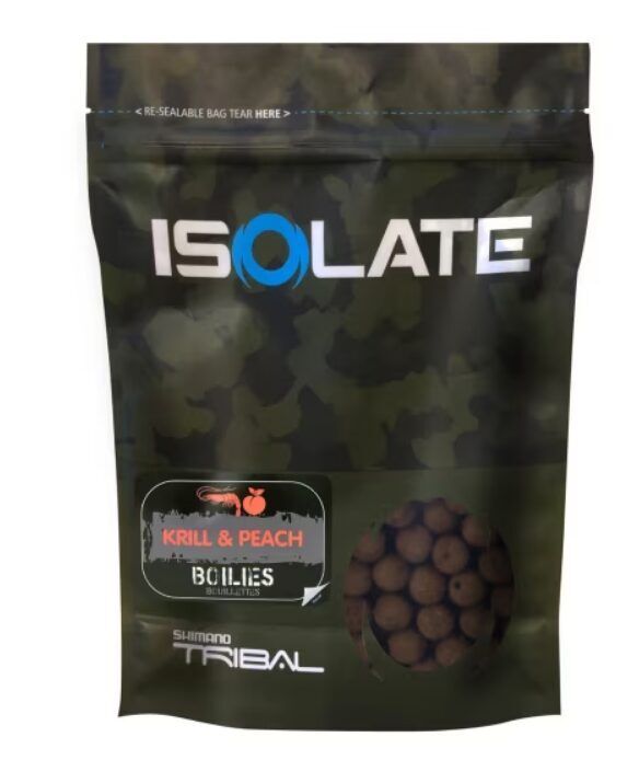 Boilas Shimano Bait Isolate Boillie Krill Peach 15mm - 1kg