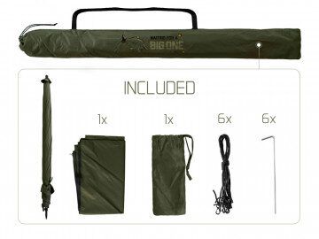 Lietussargs Delphin Fishing umbrella with sides BigONE CARP