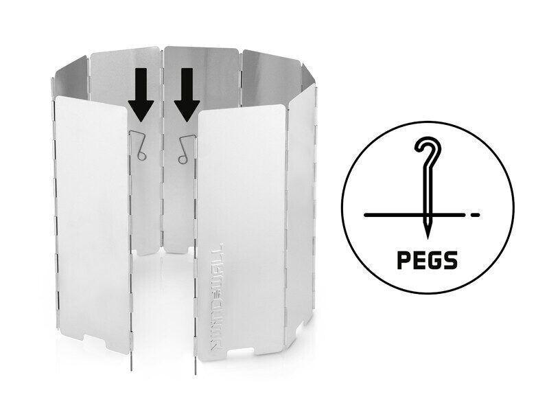 Metāla vēja aizsargs gāzes plītij Delphin WindWALL