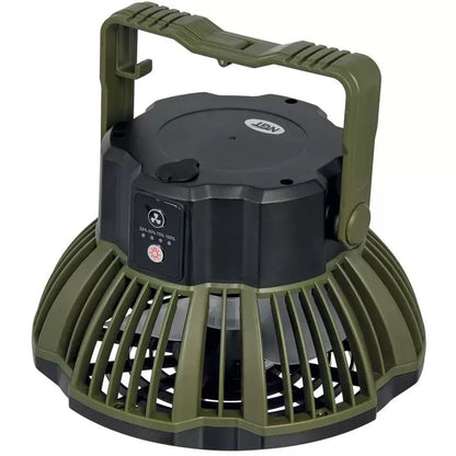 NGT XL Fan - USB Rechargeable Fan with Light and Powerbank, NGT telts fēns ar powerbanku