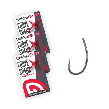 Trakker CURVE SHANK XS BARBED HOOKS - Izliektie āķi