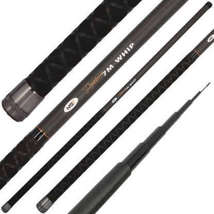 NGT XPR Whip - izvelkams 7m karbona teleskopiskais makšķerkāts makšķerēšanai no krasta.
