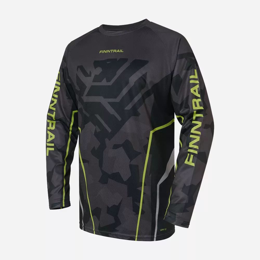 UPF 50 Krekls FINNTRAIL JERSEY 6600 CAMOSHADOWBLACK