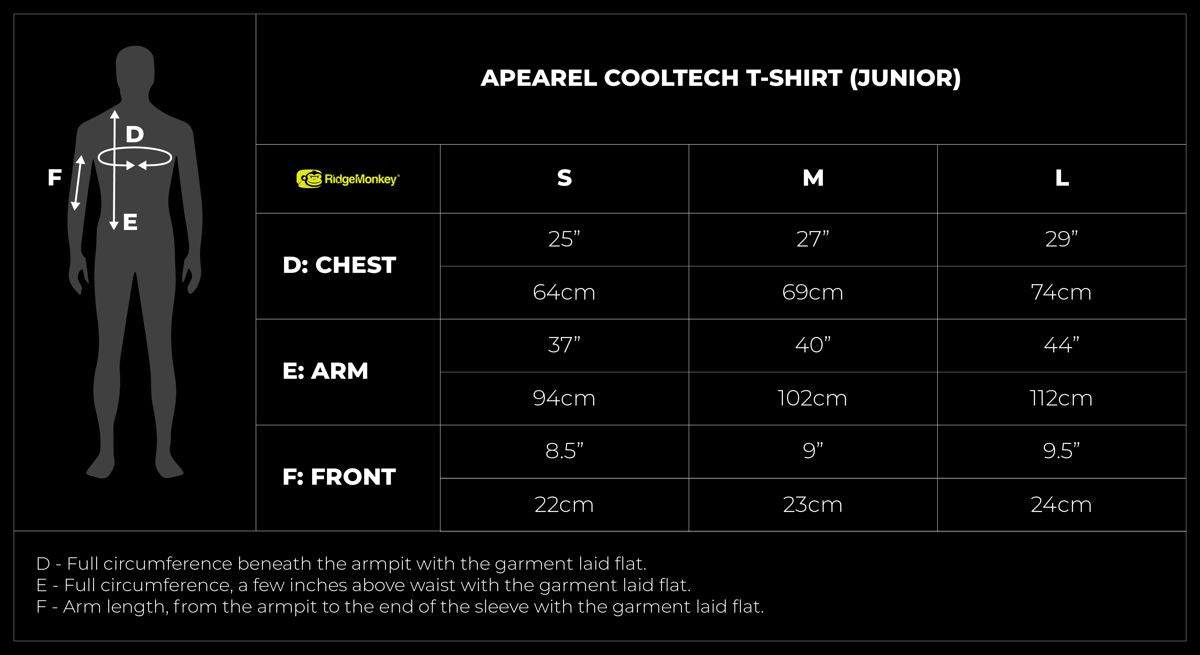 Ridge Monkey APEarel CoolTech T-Shirt, T-krekls karstam laikam