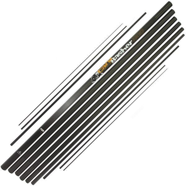 NGT Carp Basher - 11m Carbon Carp Pole with Spare Top 3 / Karpu makšķerkāts bez riņķiem