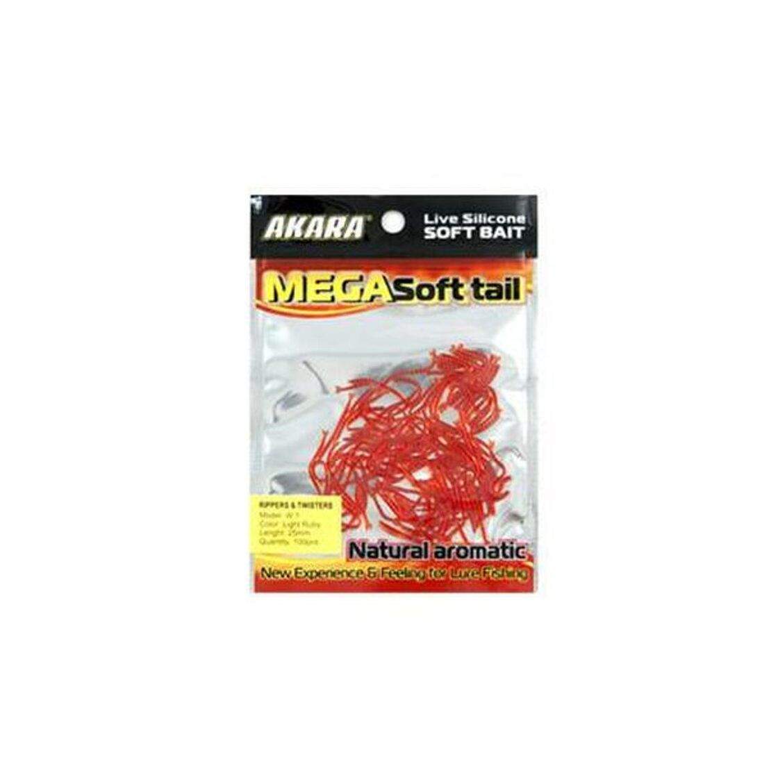 Akara Silikona Mīkstā Ēsma Motilis / Silicone Soft bait , MEGA Soft Tail Bloodworm