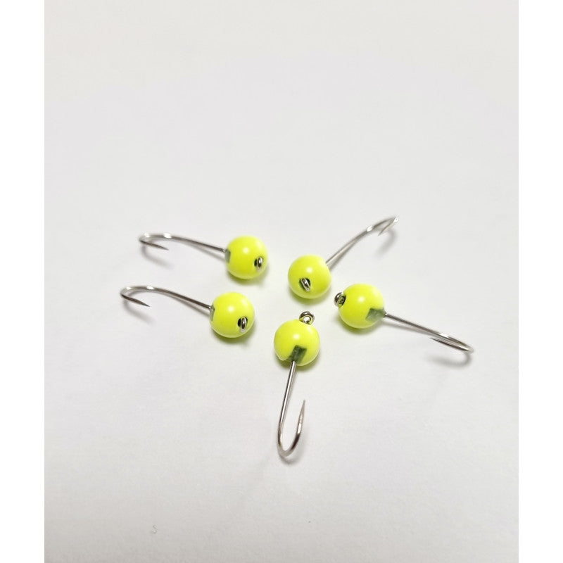 Tungsten Jig Head Tungsten Nano Jig Chartreuse #12 5pcs