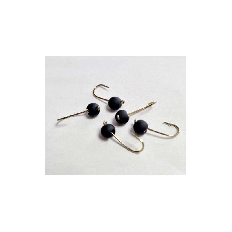 Tungsten jig head Nano Jig Matt Black #14 5pcs